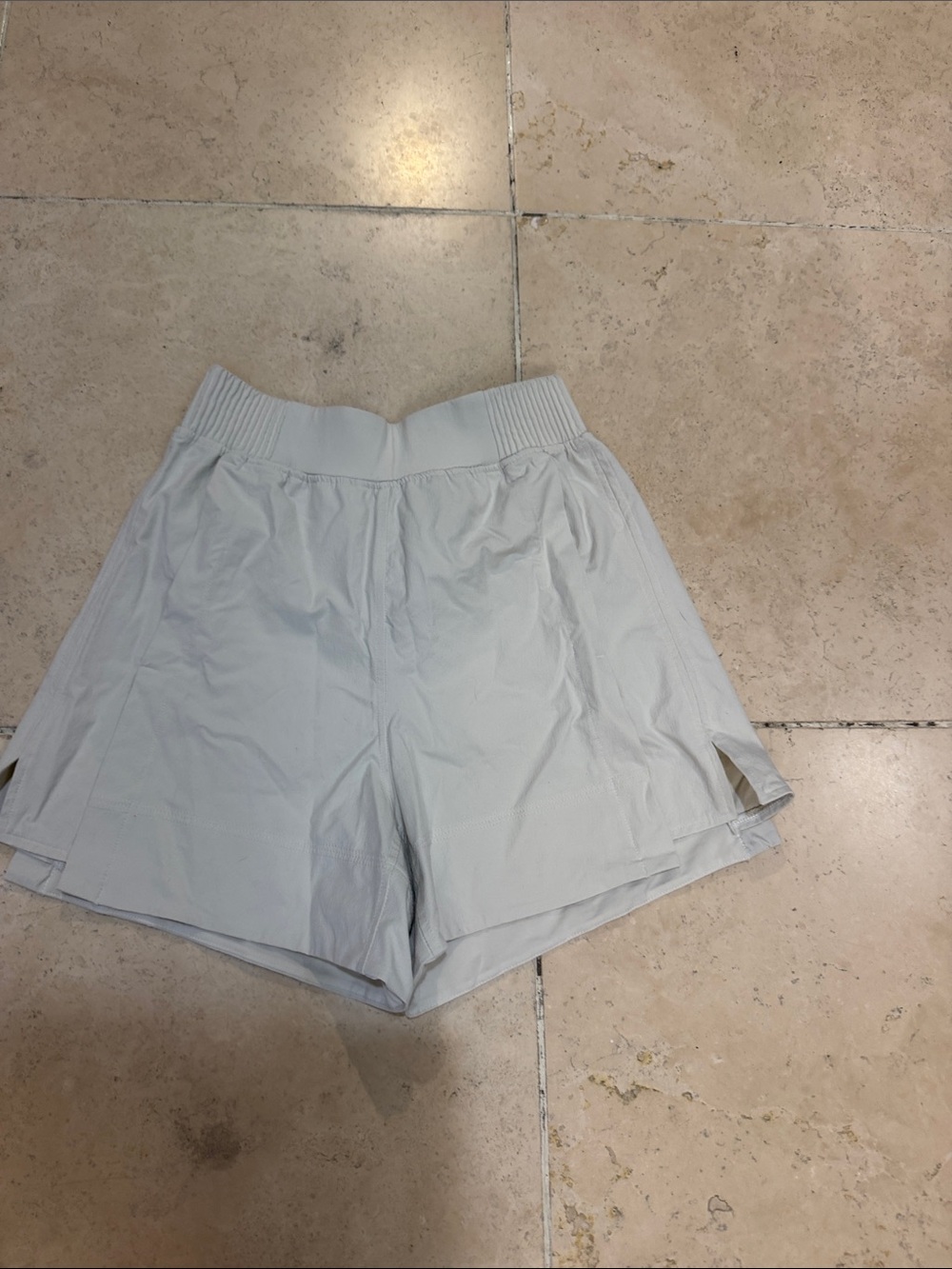 lululemon athletica Light Gray Athletic Side-Slit Shorts